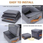 Topmart Foldable Dog Stairs for Bed,3-Step Pet Stairs for Small Dogs, Dog Ramp with 2 Storage Boxes & Dog Condo for Older, Injured & Short-Legged Dogs