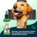 Flea and Tick Spray for Dogs, Cats, and Home - Flea and Tick Killer, Control, Prevention, Treatment - with Natural Essential Oils