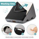 COZY KISS Dog Stairs for Small Dogs 19.7" H, Pet Step with Leakproof Cover, High Density Foam Cat Ramp for Bed, Couch or Sofa, Lightweight, Durable, Comfort, 15.7x28.3x19.7 inch, 4 Tiers, Grey