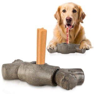 Bully Stick Holder for Dogs Bully Stick Safety Holder for Small Medium and Large Dogs Yak Chew Holder Dog Bone Holder for Chew Sticks Prevent Choking Suitable for Various Bully Sticks and Dog Sizes