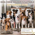 Bully Stick Holder for Dogs Bully Stick Safety Holder for Small Medium and Large Dogs Yak Chew Holder Dog Bone Holder for Chew Sticks Prevent Choking Suitable for Various Bully Sticks and Dog Sizes