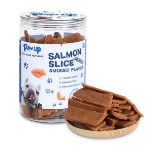 PAWUP Salmon Treats for Dog, Soft Healthy Dog Salmon Jerky, High Protein Dog Snacks, Human Grade Salmon Fillets with Taurine,12.5oz (Smoked Flavor)