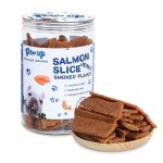 PAWUP Salmon Treats for Dog, Soft Healthy Dog Salmon Jerky, High Protein Dog Snacks, Human Grade Salmon Fillets with Taurine,12.5oz (Smoked Flavor)