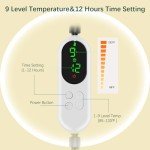 HUENLYEL Cat Dog Heat Heating Pad for Cats Dogs, Heated Cat Dog Pet Pad Bed with 9 Adjustable Temperature&12H Timer,Indoor Pet Heating Pads for Cats Dogs Small Pets