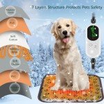 HUENLYEL Cat Dog Heat Heating Pad for Cats Dogs, Heated Cat Dog Pet Pad Bed with 9 Adjustable Temperature&12H Timer,Indoor Pet Heating Pads for Cats Dogs Small Pets