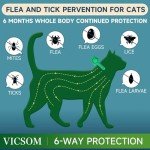 Flea Treatment for Cat Flea and Tick Prevention for Cats Kitten, 6-Month Supply, Cat Flea Treatment & Control, Repellent, Fast Acting Topical Drops for Cats, Over 1.5 lbs, 24-Hour Protect