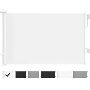 Mom's Choice Award-Cumbor 55" Wide Retractable Baby Gates for Stairs, Retractable Mesh Pet Gate for Dogs, Puppy Essencial Fit for Baseboards Safety Toddler Gates for The House, White