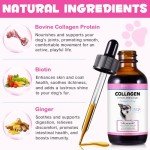 Collagen for Dogs, Liquid Collagen for Dogs Joint Supplements, Helps Aid Hip & Joint Care for Dogs - Improves Mobility Skin and Coat Health, Dog Digestive Aid Bacon Flavor 2 Fl Oz