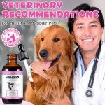 Collagen for Dogs, Liquid Collagen for Dogs Joint Supplements, Helps Aid Hip & Joint Care for Dogs - Improves Mobility Skin and Coat Health, Dog Digestive Aid Bacon Flavor 2 Fl Oz