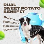 KUADELRO Duck Wrapped Double Sweet Potato Dog Treats, High Protein Duck Jerky Dog Treats Low Fat Dog Training Treats for Dog Snacks Soft Healthy Dog Chews for Small Medium Large Dogs 10.54oz