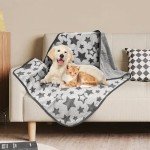 Nobleza Waterproof Dog Cat Blanket, 3PCS Warm Soft Pet Blanket Set for Sofa Bed Indoor Sleep Furniture Protector Outdoor Car, Puppy Winter Blanket for Large Medium Small Pet, Reversible Sherpa Fleece