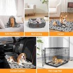 Nobleza Waterproof Dog Cat Blanket, 3PCS Warm Soft Pet Blanket Set for Sofa Bed Indoor Sleep Furniture Protector Outdoor Car, Puppy Winter Blanket for Large Medium Small Pet, Reversible Sherpa Fleece