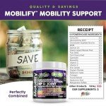 Hip and Joint Supplement Dogs with Glucosamine for Dogs + Chondroitin, Turmeric, Hyaluronic Acid, MSM, Salmon Oil, Collagen, Vitamin C, Omega 3 Senior Dog Supplements Beef Flavor By Clean Pets - 1Pack