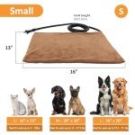 Pet Heating Pad, Electric Heated Pad for Dog Cat, Warm Mat Waterproof Dogs Cats Beds with Constant Temperature,Chew Resistant Cord, Comfortable Heater Heater Blanket Puppy and Kitten (S:16'' x 13'')