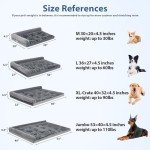 Washable Dog Beds for Medium Sized Dog, Soft Dog Bed Mat Cozy Plush, Dog Sofa Couch with L-Shaped Bolster, Big Pet Bed with Non-Skid Bottom 36x27 inch