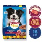 Kibbles N Bits Bacon & Steak Flavor Dry Dog Food, 16 lb Bag