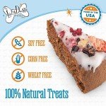 The Lazy Dog Cookie Co. Original Pup-Pie, Happy Adoption Day, Dog Celebration Treat, Gotcha Day, Pre-Sliced into 10 Dog Biscuits, Made in USA, 6 in., 5 oz. (Pack of 1)