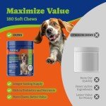 YoYoBay Flea and Tick Prevention for Dogs Chewable - 170 Soft Chews, Duck & Pear Flavor - Dog Flea and Tick Treatment Chewable, Natural Defense- Dog Immune Support Supplement