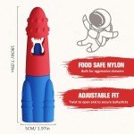 Bully Stick Holder for Dogs - Durable Safety Chew Holder for Bone Chew and Treat Holder Cute Rocket Shap Bully Stick Holder for Small Medium and Large Dogs, Safe for Dog Enjoy Chewing Time