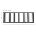 Indoor Pet Gate - 4-Panel Folding Dog Gate for Stairs or Doorways - 72x24-Inch Freestanding Pet Fence for Cats and Dogs by PETMAKER (Black)