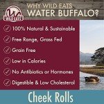Wild Eats Water Buffalo Retriever Style Cheek Roll Dog Chews-5 Pack (Long Lasting Chews, Treats, Bones for Aggressive Chewers & Large Dogs) Great Substitute Pig Ears Dogs