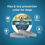 Flea & Tick Collar for Dogs, Flea Collar for Dog, Dog Collar for Large Dogs, Adjustable Dog Ticks Fleas Collars, 8 Months Prevention, Waterproof, Adjustable, 2-Pack