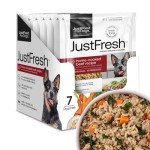 JustFoodForDogs JustFresh Home-Cooked Beef Dog Food with No Preservatives, Resealable Package, Human Grade Wet Dog Food, 12 oz - 7 Pack