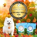 HappyTails Journey Up, Pumpkin Power Up Jerky Treats for Dogs with Beef, Pumpkin & Carrots-Made in USA-Prebiotics for Gut & Immune Health, Omega 3 & 6 for Skin & Coat, Small-Large Dogs, 6 oz.