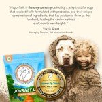 HappyTails Journey Up, Pumpkin Power Up Jerky Treats for Dogs with Beef, Pumpkin & Carrots-Made in USA-Prebiotics for Gut & Immune Health, Omega 3 & 6 for Skin & Coat, Small-Large Dogs, 6 oz.