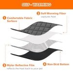 Vannon Self Heating Cat Mat Self Warming Dog Cat Bed Pad Heat Reflective Soft Dog Crate Pad Thermal Pet Mat for Outdoor Indoor Pets, Anti-Slip, Washable, Grey (S:18.9" x 27.6")