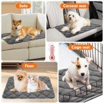 Vannon Self Heating Cat Mat Self Warming Dog Cat Bed Pad Heat Reflective Soft Dog Crate Pad Thermal Pet Mat for Outdoor Indoor Pets, Anti-Slip, Washable, Grey (S:18.9" x 27.6")
