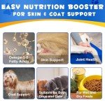 Alaskan Salmon Oil for Dogs, Omega 3 Fish Oil with Natural EPA+DHA Fatty Acids for Skin, Joints, Coat Health, Dog Skin and Coat Fish Oil Liquid Supplement, All Ages All Breeds 8.8fl.oz.