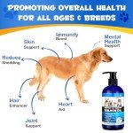 Alaskan Salmon Oil for Dogs, Omega 3 Fish Oil with Natural EPA+DHA Fatty Acids for Skin, Joints, Coat Health, Dog Skin and Coat Fish Oil Liquid Supplement, All Ages All Breeds 8.8fl.oz.
