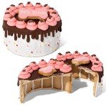 Thoughtfully Pets, Girl Dog Birthday Cookie Cake, Ginger Flavored Happy Cake for Dogs is a Pink 6 Inch Round Solid Biscuit Decorated as with Frosting and Sprinkles