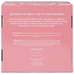 Thoughtfully Pets, Girl Dog Birthday Cookie Cake, Ginger Flavored Happy Cake for Dogs is a Pink 6 Inch Round Solid Biscuit Decorated as with Frosting and Sprinkles