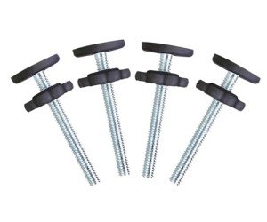 4 Pack Baby Gate Replacement Parts Threaded Spindle Rod 8MM(M8), Screw Bolts Hardware Kit for Pet & Dog Pressure Mounted Safety Door & Stair Gates (a Black)