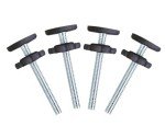 4 Pack Baby Gate Replacement Parts Threaded Spindle Rod 8MM(M8), Screw Bolts Hardware Kit for Pet & Dog Pressure Mounted Safety Door & Stair Gates (a Black)