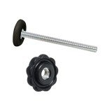 4 Pack Baby Gate Replacement Parts Threaded Spindle Rod 8MM(M8), Screw Bolts Hardware Kit for Pet & Dog Pressure Mounted Safety Door & Stair Gates (a Black)