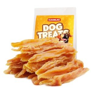 KUADELRO Chicken Jerky Dog Treats，Real Chicken Strips Dog Chews Dog Training Treats for Dog Snacks Healthy Dog Treats for Small Medium Large Dogs 10.54oz