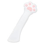 Apausvcm Cat Food Spoon, Cute Cat Paw Shape Spoons for Wet Food Silicone Pet Food Can Opener Pet Dog Food Spatula with Spoon Mixing Spoons for Dog Cat Canned Food (White)