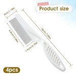 4pcs White Tick Comb for Dogs,Dog Flea Comb Cat Flea Comb Flea Comb for Kittens,Fine Tooth Tear Stain Remover,Large and Small Grooming Comb for Pets, Fine Tooth Tear Stain Remover