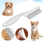 4pcs White Tick Comb for Dogs,Dog Flea Comb Cat Flea Comb Flea Comb for Kittens,Fine Tooth Tear Stain Remover,Large and Small Grooming Comb for Pets, Fine Tooth Tear Stain Remover