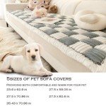AMTARP Dog Couch Cover Protector, Dog Couch Coves for Sofa, Couch Cushion for Dogs Washable, Pet Mat Bed Couch Covers for Large Dogs (27.5 x 70.86 inch, Blue - Gray)