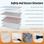 PatiencET Heated Cat Bed, 18'' x 28'' Temperature Adjustable Cat Dog Heating Pad with Timer Indoor, Pet Heating Pad for Cats Dogs, Cat Warming Pad Bed with Metals Chew Resistant Cord