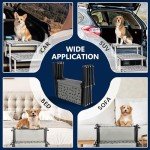 Sepnine Dog Car Stair for Car, Foldable Dog Ramp for Large Dogs, Pet Steps Foldable Dog Steps for Cars and SUV, High Beds, Trucks, Supports Up to 175 lbs