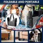 Sepnine Dog Car Stair for Car, Foldable Dog Ramp for Large Dogs, Pet Steps Foldable Dog Steps for Cars and SUV, High Beds, Trucks, Supports Up to 175 lbs