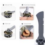 CUITIBI Small Spoon For Short Can, Cat Food Spoon, Wet Food Spoon For Dog Or Cat, Open Can With Spoon, Manual Can Opener(Gray Spoon)