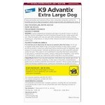K9 Advantix Flea, Tick & Mosquito Prevention for Dogs Over 55 lbs. | Flea Drops for Extra Large Dogs | Apply Monthly | 2 Treatments