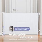 Retractable Baby Gates Extra Wide, PRObebi Retractable Dog Gate for The House Extends to 54" Wide 34" Tall, Gates for Baby Indoor, Stair Gate for Outdoor, Staris, Hallways, Doorways, Deck, Porch