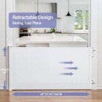 Retractable Baby Gates Extra Wide, PRObebi Retractable Dog Gate for The House Extends to 54" Wide 34" Tall, Gates for Baby Indoor, Stair Gate for Outdoor, Staris, Hallways, Doorways, Deck, Porch
